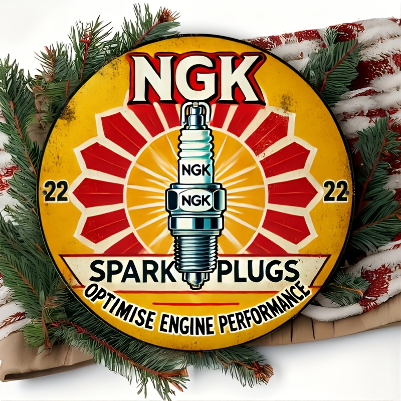 NGK Spark Plug Metal Tin Sign, - đánh giá và giá Vintage Collectible Plates
