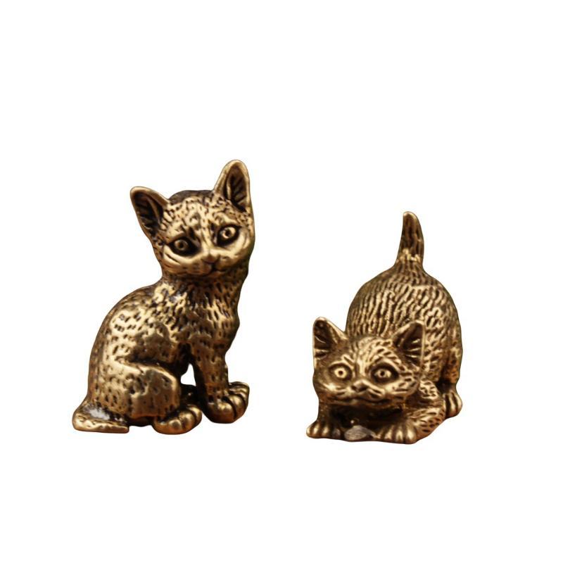 Small Brass Cat Figurine With  - đánh giá và giá Vintage Collectibles Store