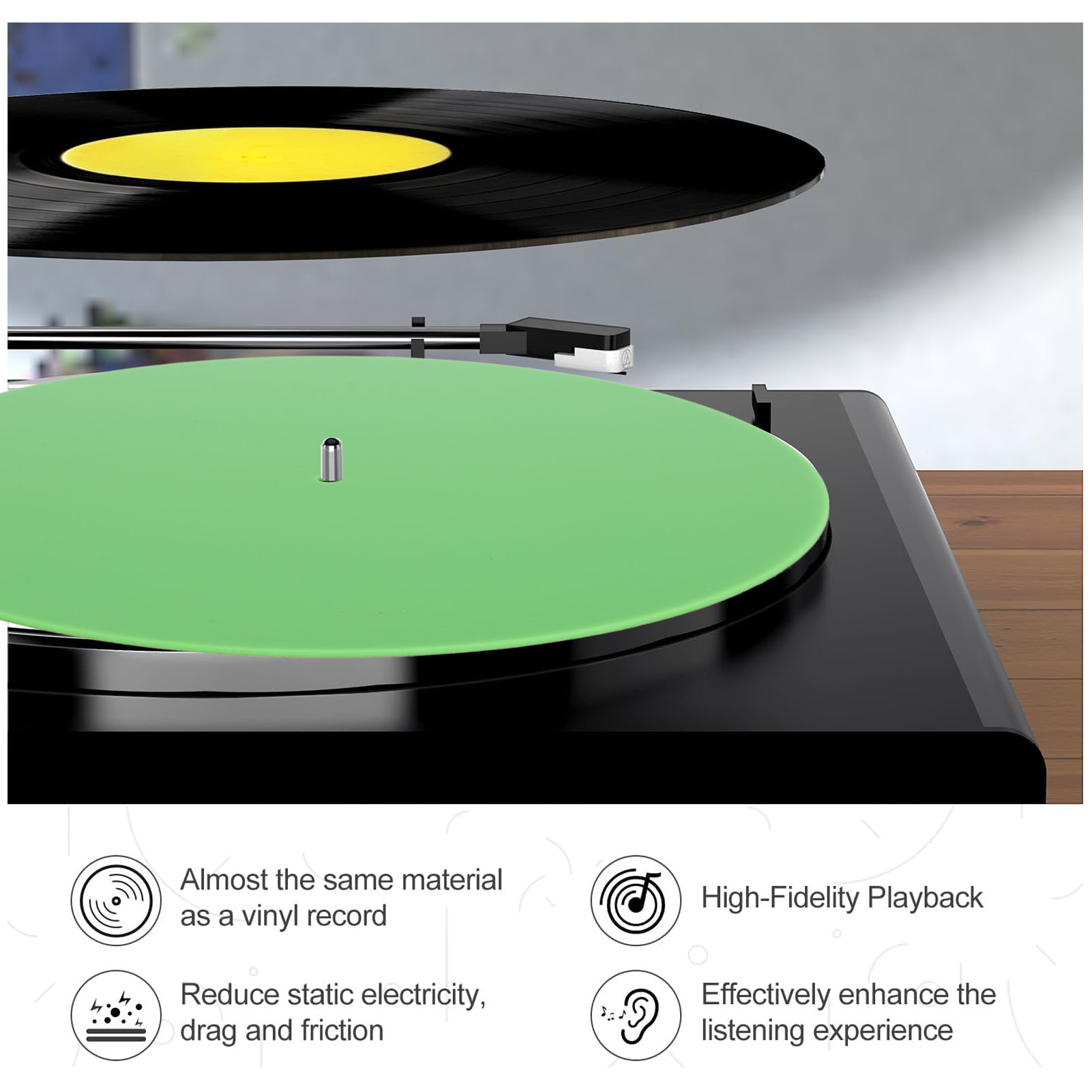 Record Platter Slipmat Acrylic - đánh giá và giá Vinyl Record Cleaner
