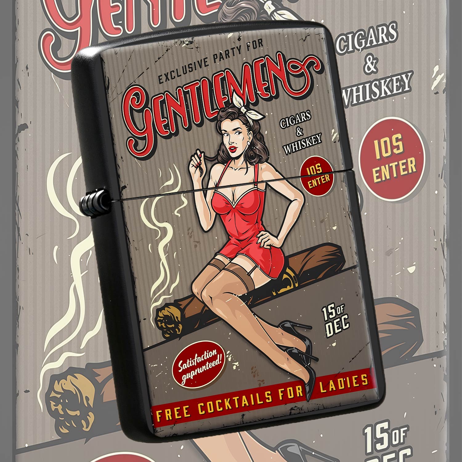Vintage Gentlemen Party Pinup  - đánh giá và giá Vintage Collectible Posters